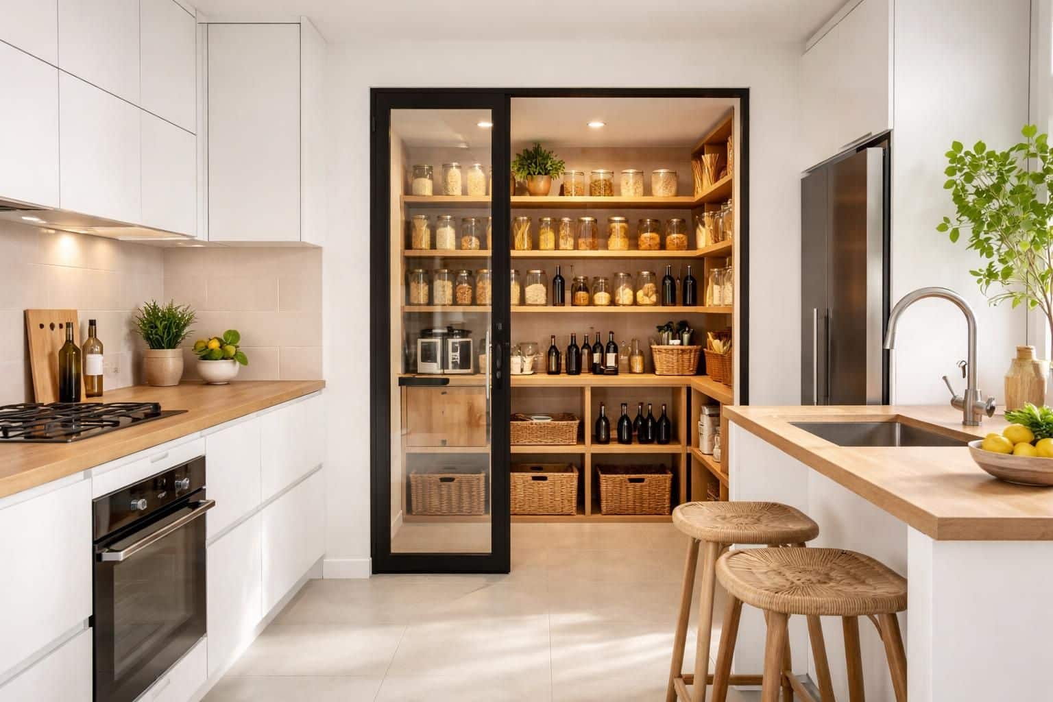 Optimiser l'espace : aménager un cellier derrière la cuisine