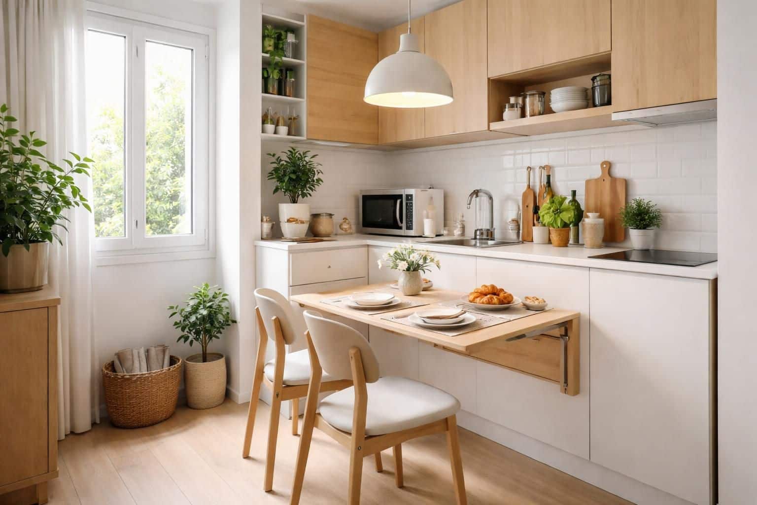 Optimisez l'espace repas dans une petite cuisine : idées inspirantes