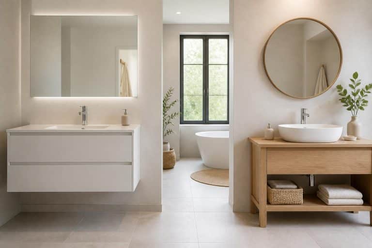 découvrez notre comparatif complet entre meuble vasque suspendu et sur pied pour choisir le style idéal et optimiser l'espace de votre salle de bain.