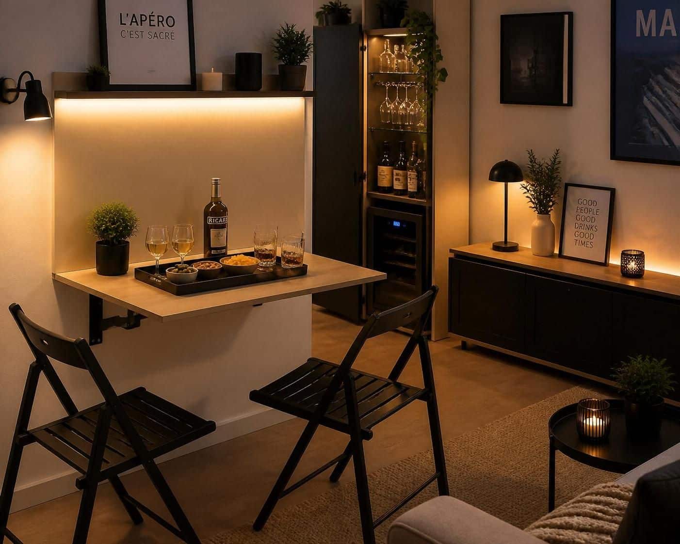 découvrez comment aménager un coin apéro convivial et stylé dans votre salon pour profiter de moments chaleureux entre amis ou en famille.