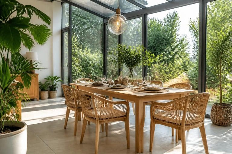 découvrez comment aménager une salle à manger dans une véranda pour profiter d’un espace lumineux et convivial toute l'année.