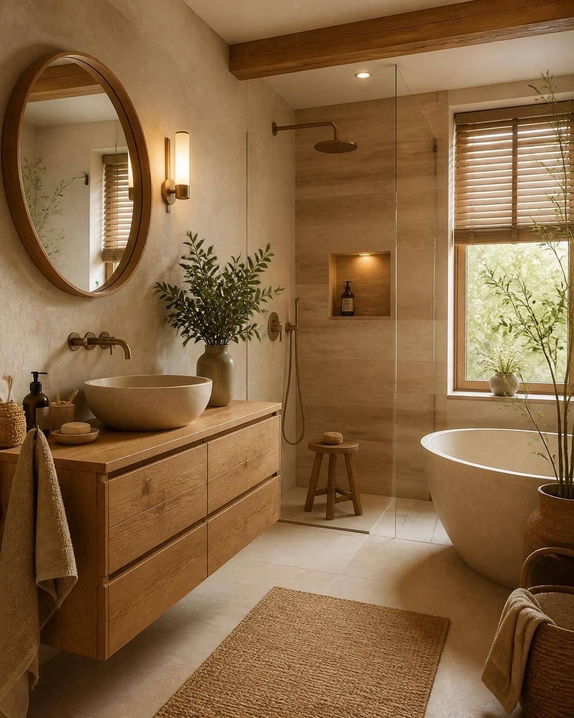 découvrez comment l'association du beige et du bois crée une salle de bain chaleureuse et élégante, alliant naturel et modernité pour un espace relaxant et tendance.