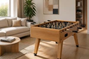 aménagez un coin baby-foot dans votre salon pour des moments de détente et de convivialité en famille ou entre amis.