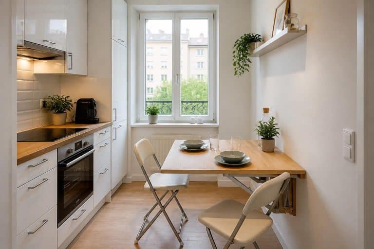 découvrez comment créer une table rabattable pratique et esthétique, idéale pour optimiser l'espace dans une petite cuisine.