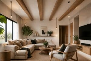découvrez comment intégrer des fausses poutres dans votre salon pour allier style et économie. conseils déco et astuces budget pour un intérieur chaleureux et tendance.