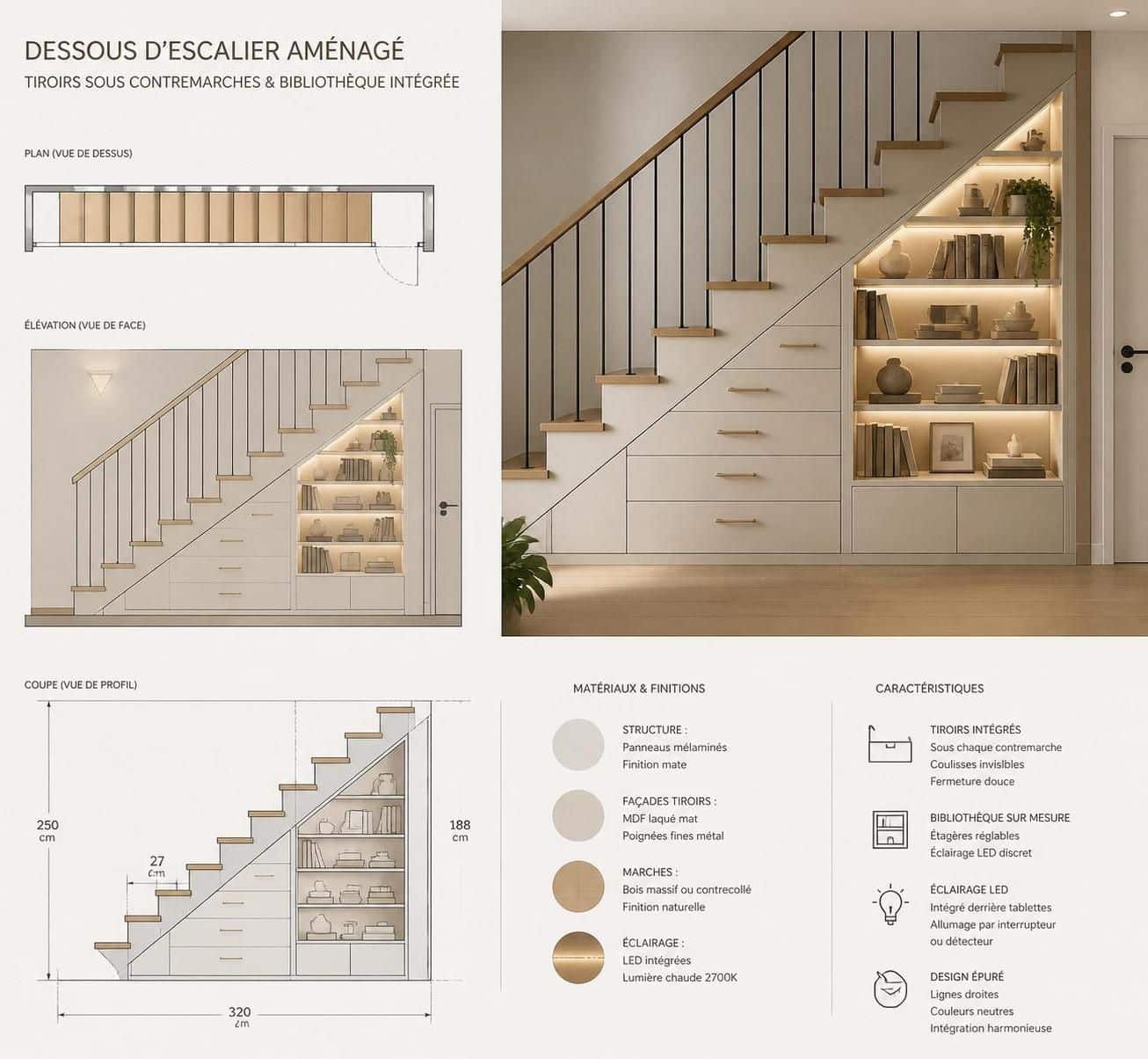 découvrez des astuces pratiques pour optimiser les rangements sous l’escalier et maximiser l’espace de votre maison.