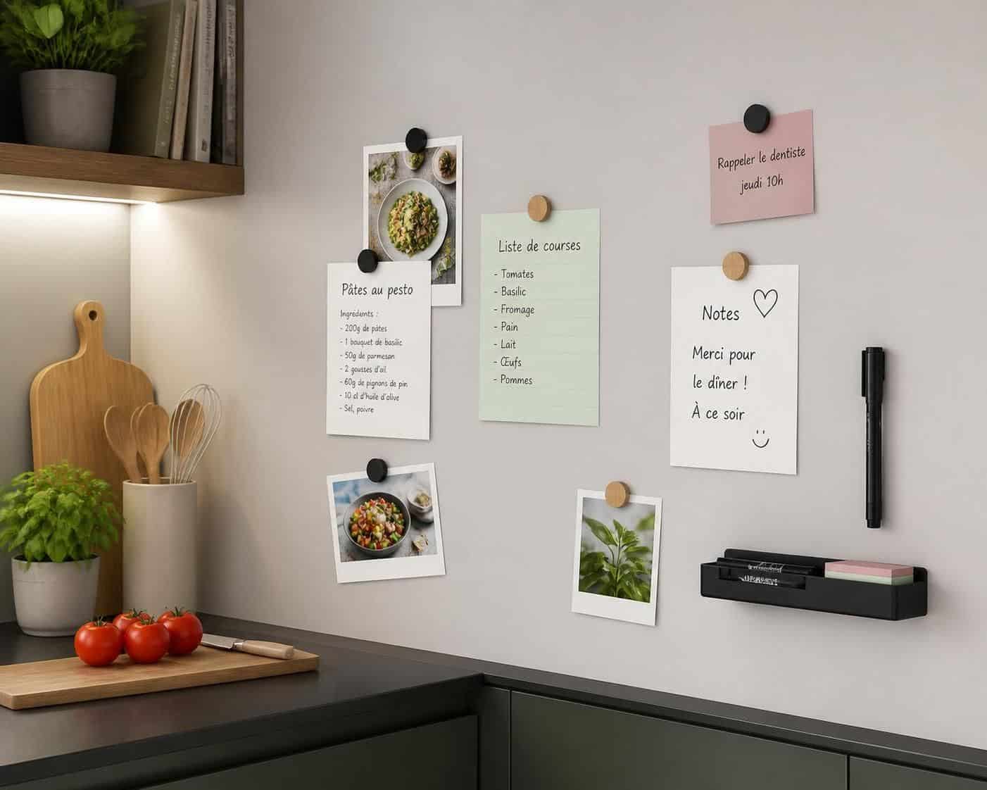 découvrez comment utiliser la peinture magnétique dans votre cuisine pour allier fonctionnalité et design en aimant vos notes, recettes et accessoires métalliques directement sur les murs.