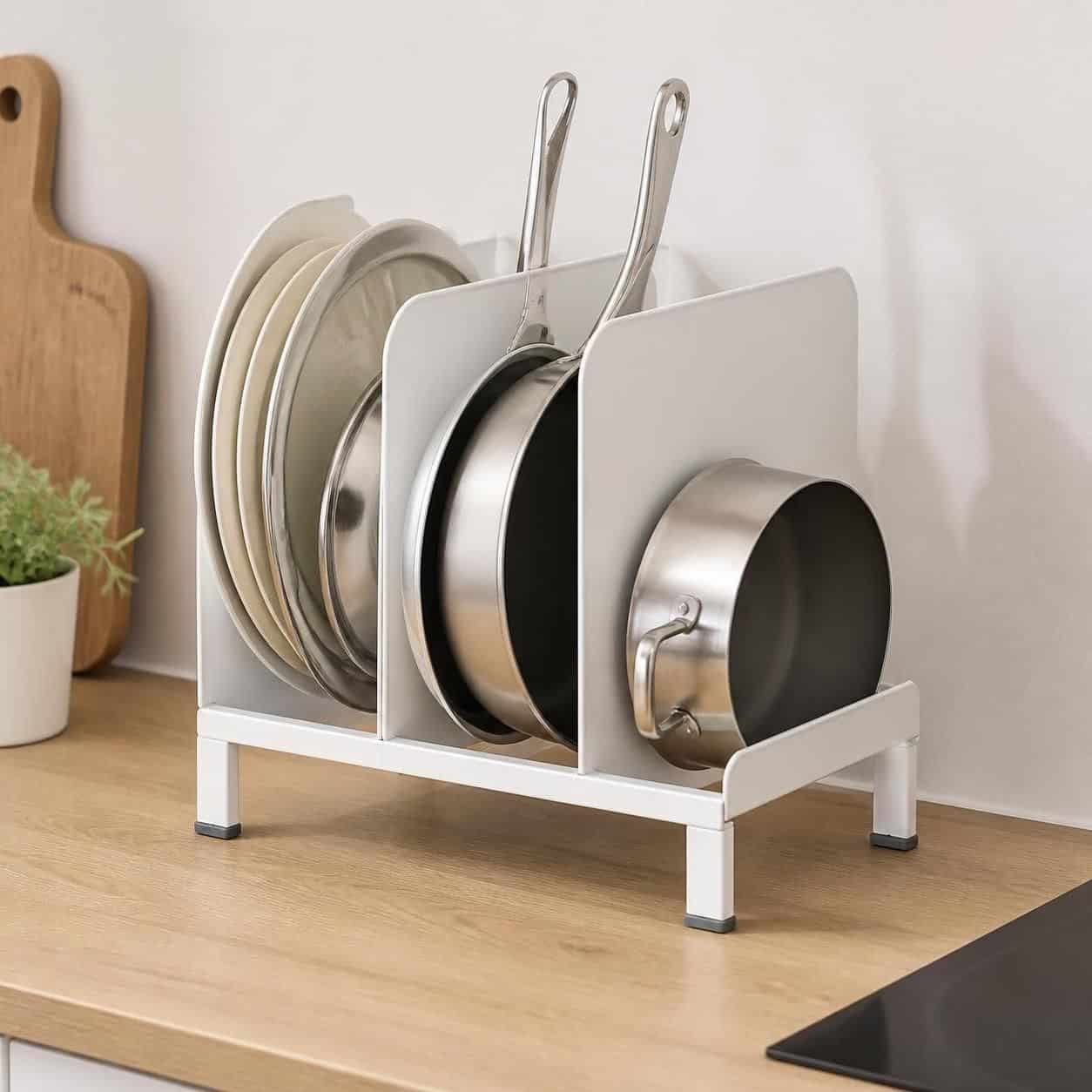 optimisez votre cuisine avec notre rangement vertical pour plaques et casseroles, pratique et gain de place pour une organisation optimale.