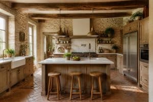 découvrez nos astuces pour aménager une cuisine fonctionnelle et moderne dans un vieux bâtiment tout en préservant son charme authentique.