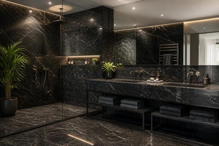 découvrez notre sélection élégante de salles de bain en marbre noir, alliant luxe et modernité pour un espace unique et raffiné.